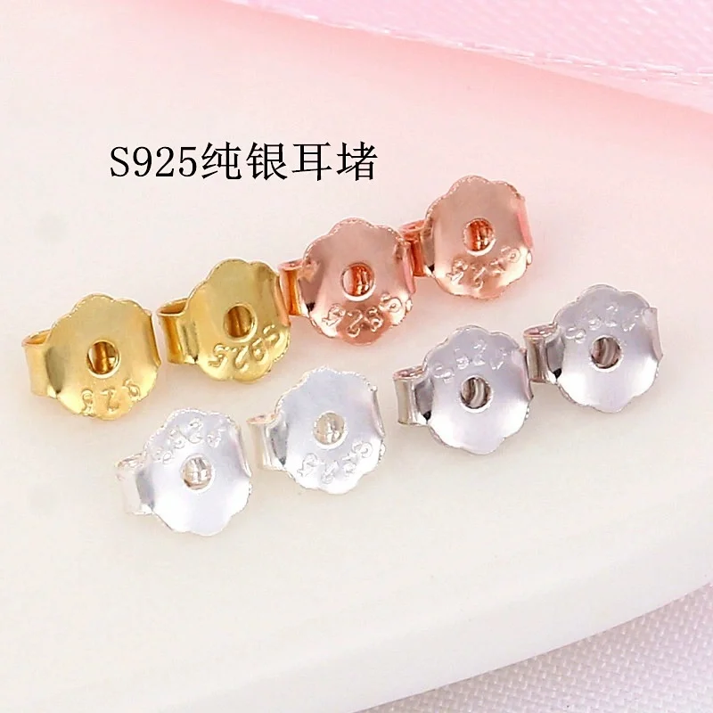 

10pc/Set 925 Sterling Silver DIY Bracelets Accessorie Earrings Back Jewelry Making for Women Earring Jewelry Findings Gift