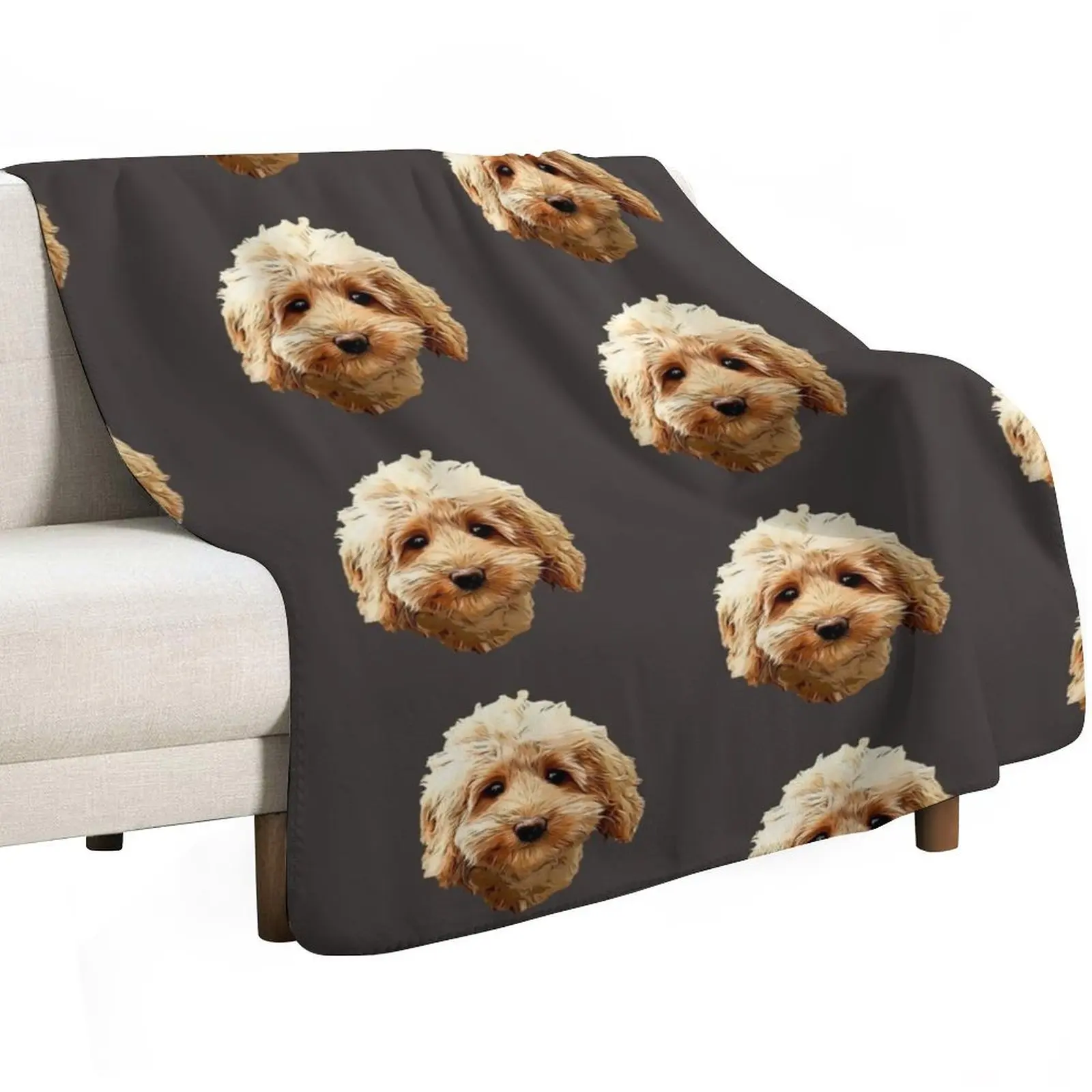 Cavapoo Cockapoo Doodle Cuteness Throw Blanket Sofas Winter beds blankets ands Hair Quilt Furry Blankets