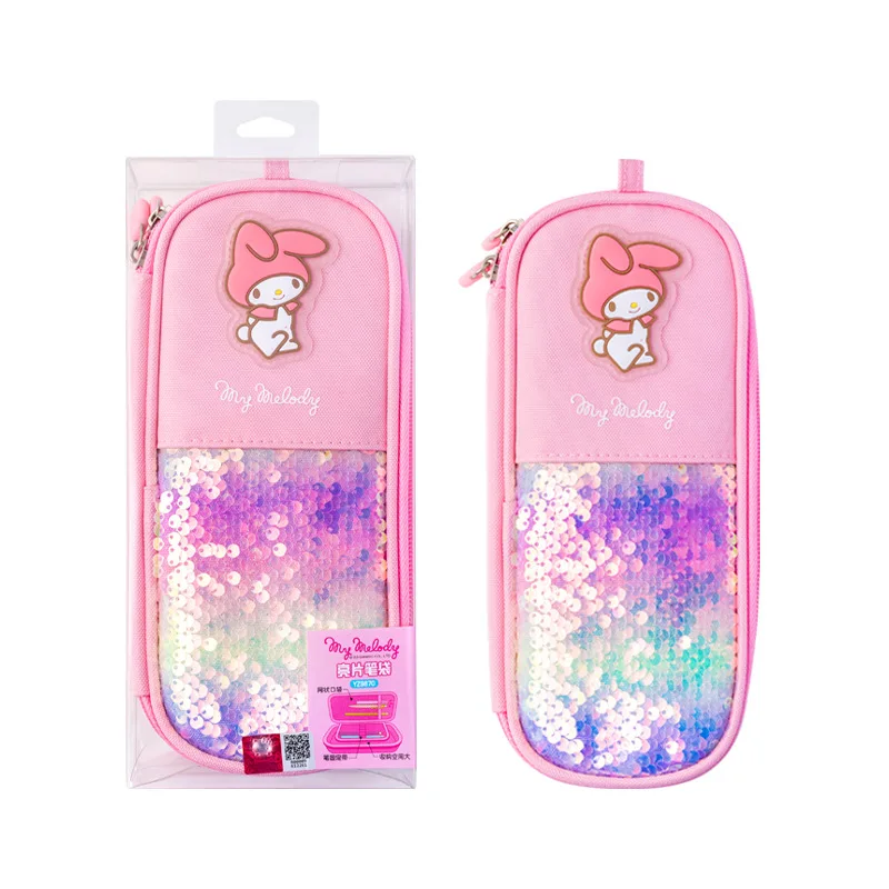 Anime Sanrios My Melody Cinnamoroll Kuromi Multifunctional Kids Pen Bag Girls Stationery Box Large Capacity Student Pencil Case