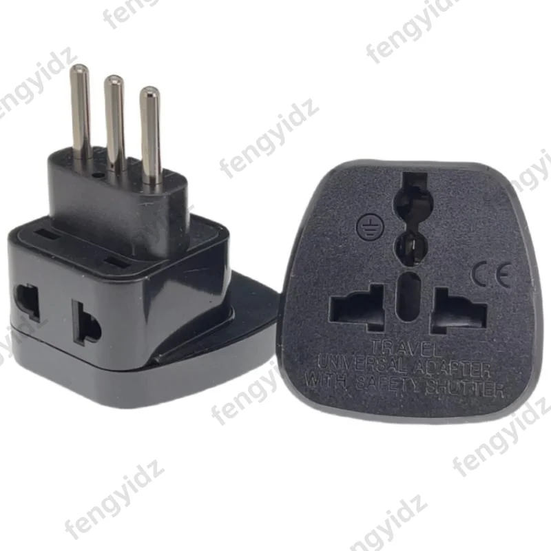 Universal UK/US/EU/AU to Italy Italian 3pin Travel Plug One split two Converter Adapter Type L Plug Adaptor Convert