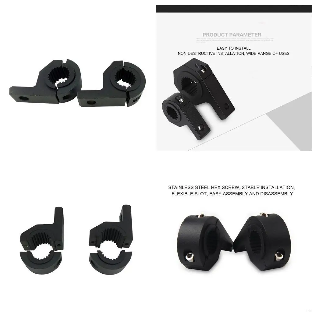 LED Motorcycle Work Fog Light Bar Slide Lamp Mount Brackets Shockproof New