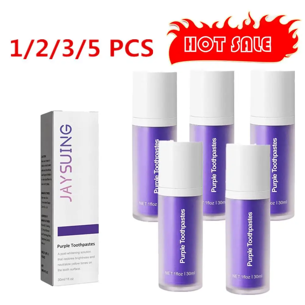 1-5x Teeth Removing Deep Smoke Stains Gingiva Protection Purple Orthopedic Toothpaste Effectively Cleans Oral Cavity Brightens