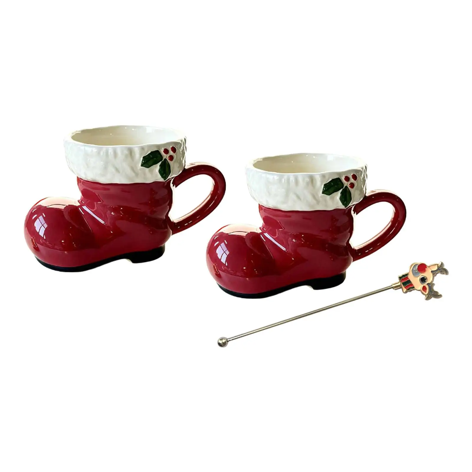 

Christmas Shoe Mug Lovely 300ml Ceramic Coffee Mug for Household Office Dorm