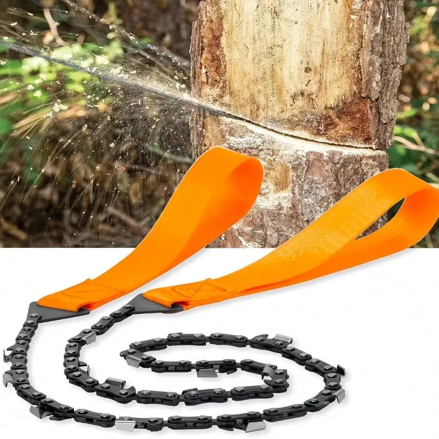 

Outdoor Chain Saw, Wire Saw, Hand Saw, Chain Rope Saw, Line, Wilderness Survival, Manual Saw, Wood Cutting, Logging