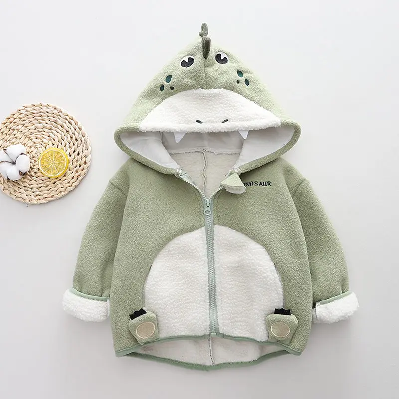 Fashion Boys Shirt New Animals Style Kids Long Sleeve Zipper Children Cotton Clothes Kids Boy Girls Fleece Blouses Tops Outwear