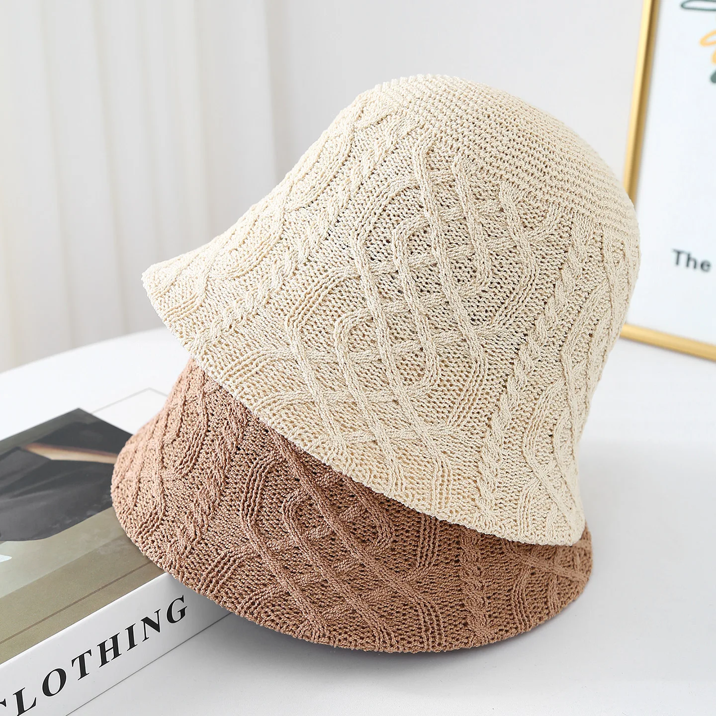 الخريف الشتاء متماسكة العجين المقلي التقلبات نمط صياد قبعة الصوف قبعة بحافة الكبار المرأة قبعة دافئة يندبروف حوض قبعة 4m690 #2