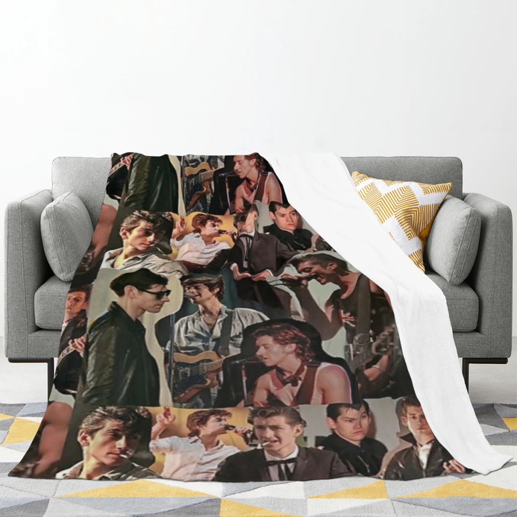 Alex Turner Arctic Monkeys Collage Blanket Sofa Bedroom Bed Home Office Nap Blanket Car Travel Picnic Blankets Gift