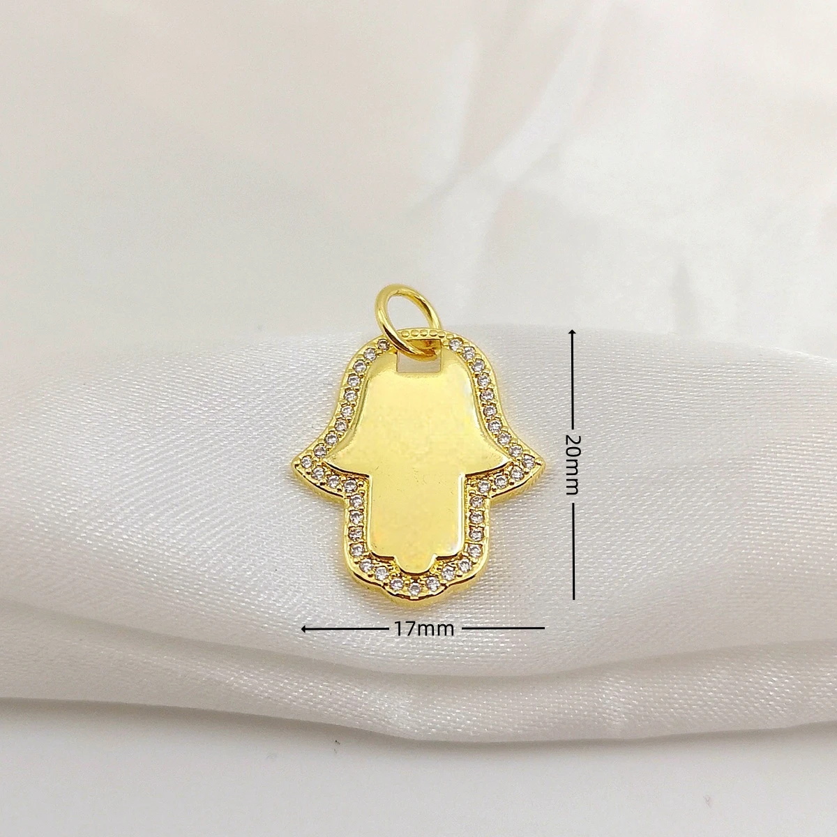 Gold Color Evil Eye Fatima Hand Charms for Necklace DIY Jewelry Making Colored CZ Lucky Emo Pendant for Bracelet Earring Jewelry image 5