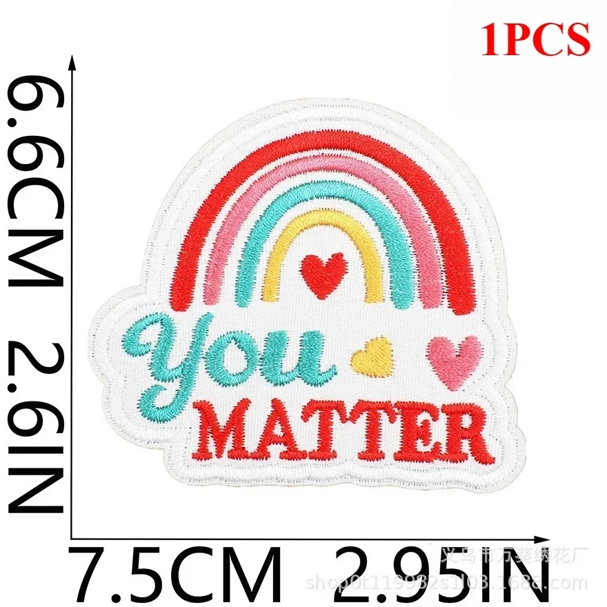 Positive Energy Embroidery Cloth Sticker Self-love Upward Chapter Zai English Word Patch Sticker Clothes Clothing Accessories