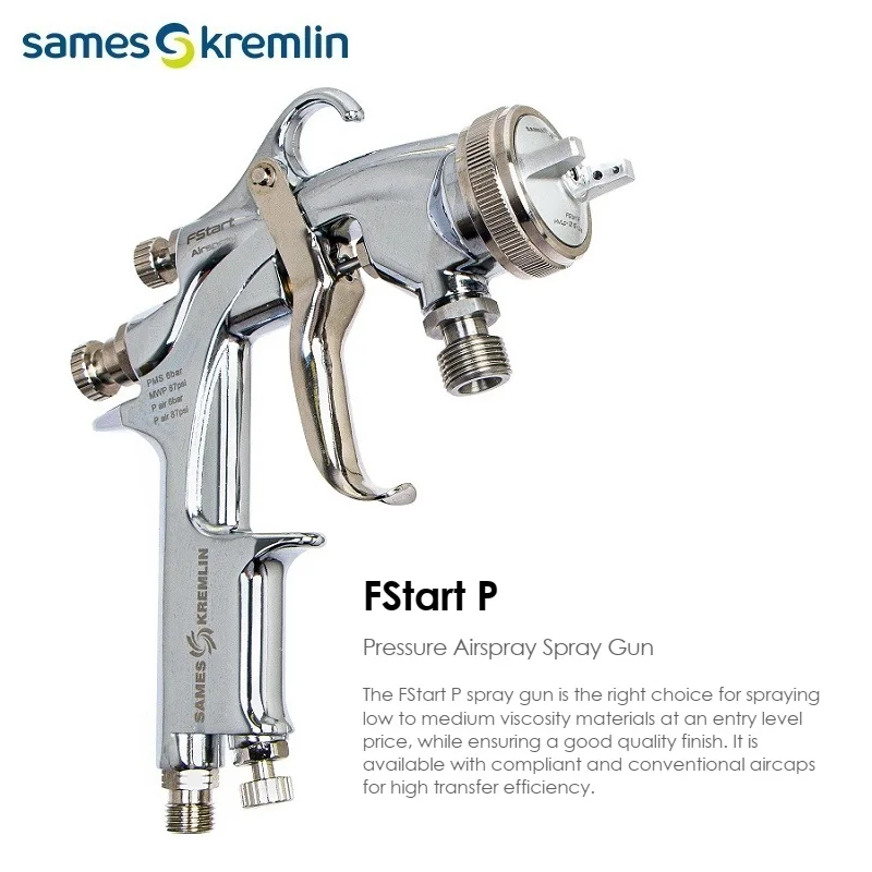 Sames-kremlin se originó en Francia, FSTART P, PISTOLA DE PULVERIZACIÓN de presión, boquilla de 1,2/1,5/1,8mm, aerógrafo, pistolas manuales profesionales