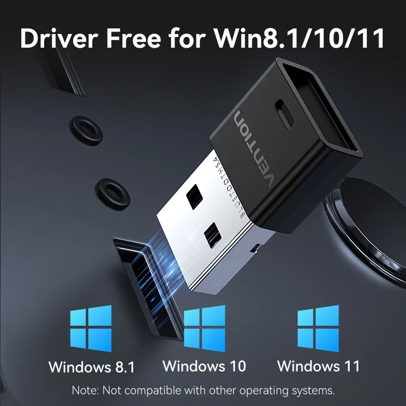 Vention USB Bluetooth-адаптер 5,3 5,4 ключ для ПК, динамик, беспроводная мышь, клавиатура, музыкальный аудиоприемник, передатчик Bluetooth