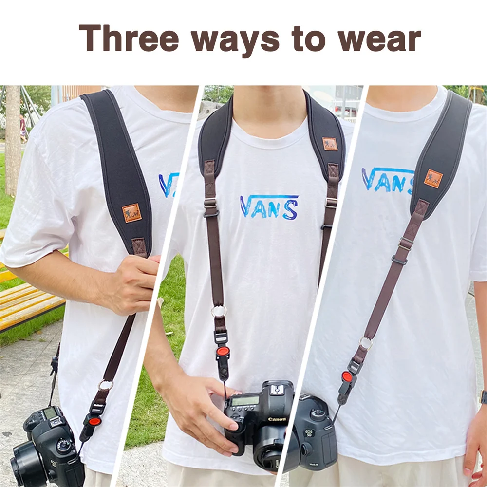 Quick Release Heavy-Duty Camera Strap Shoulder Neck Strap Belt for Canon Nikon Sony Fujifilm DSLR SLR Camera Straps Accessories