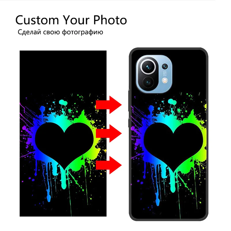 Customized Case For Xiaomi 11 Lite NE Mi11 Pro Mi9 SE Mix2s Silicone Cover Design DIY Photo Text Picture Image Custom TPU Case