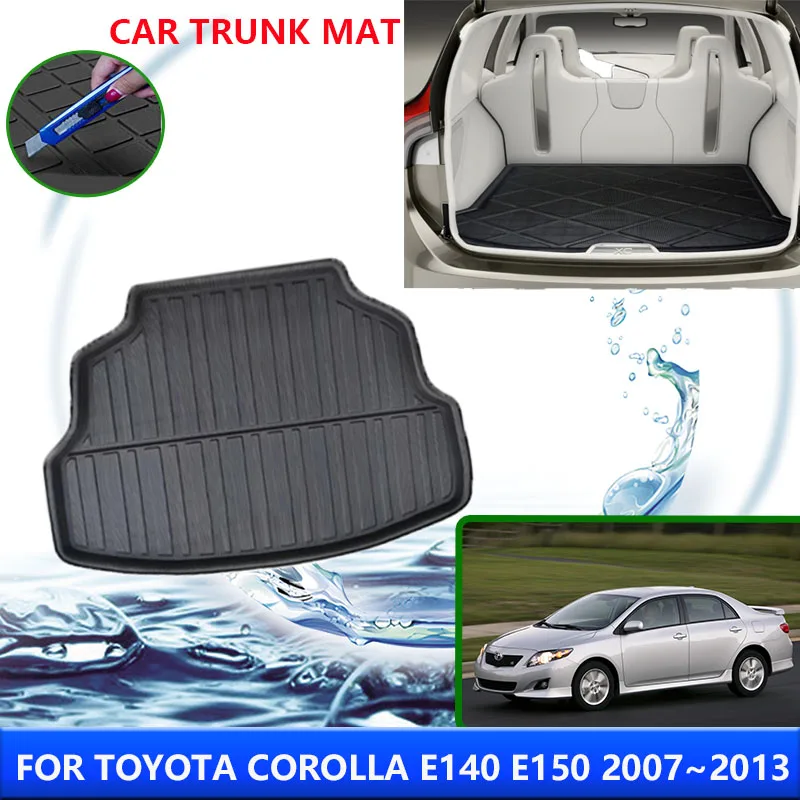 

Car Trunk Mats for Toyota Corolla E140 E150 2007~2013 Luggage Pads Rear Boot Cargo Liner Covers Storage Tray Carpets Accessories