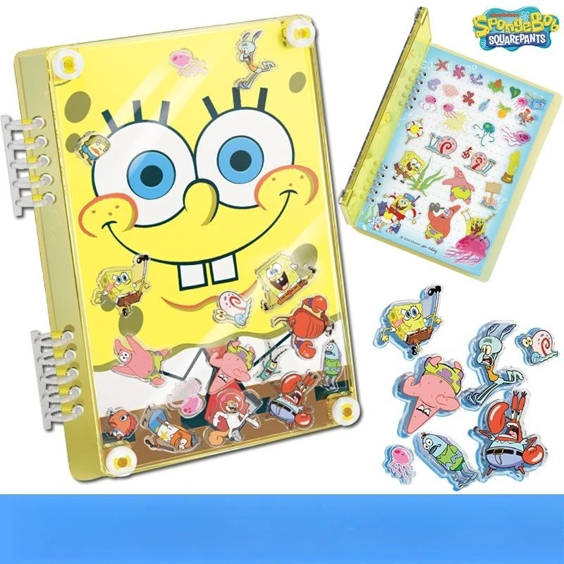 

SpongeBo Acrylic Shake Collect Book Cartoon DIY Shaker Design Collectible Album Lovely Shakeable Storage Book for Kids and Fans