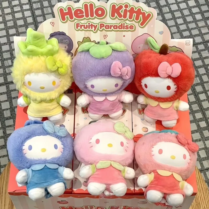 

New Toptoy Hellokitty Fruit Paradise Series Vinyl Plush Blind Box Fruit Flavor Hellokitty Cute Desktop Ornament Birthday