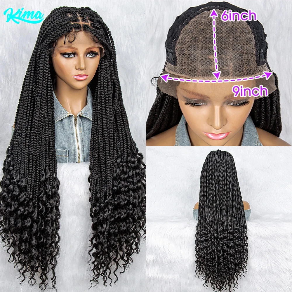 

Synthetic Braided Wigs 9x6 Lace Front Wigs Knotless Cornrow Braids with Baby Hair Handmade Braided Wigs 36 inches