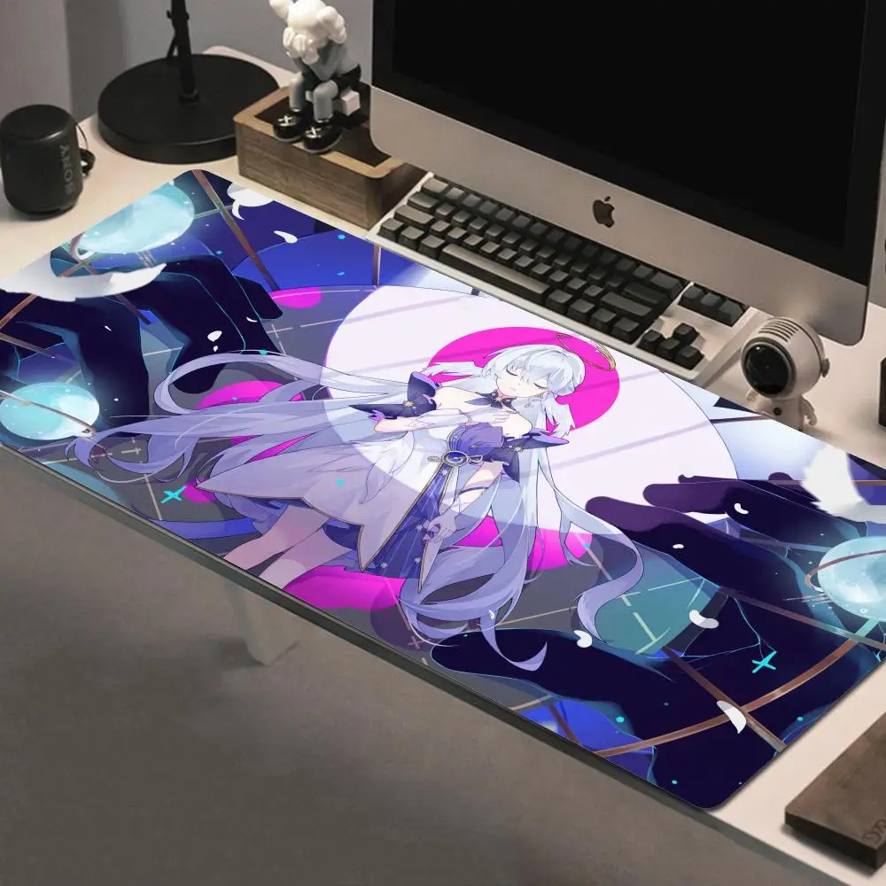 Robin Honkai Star Rail Mousepad Mouse Mat Desk Mat With Pad gaming accessories Prime Gaming XXL Keyboard Pad Stitch Padding Mat