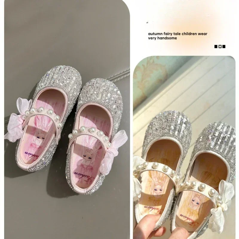 أحذية الأميرة الجديدة، أحذية الأطفال الكريستالية، أحذية الرقص، أحذية الحفلات، أزياء الفتيات، أحذية الطلاب، أحذية الرسم