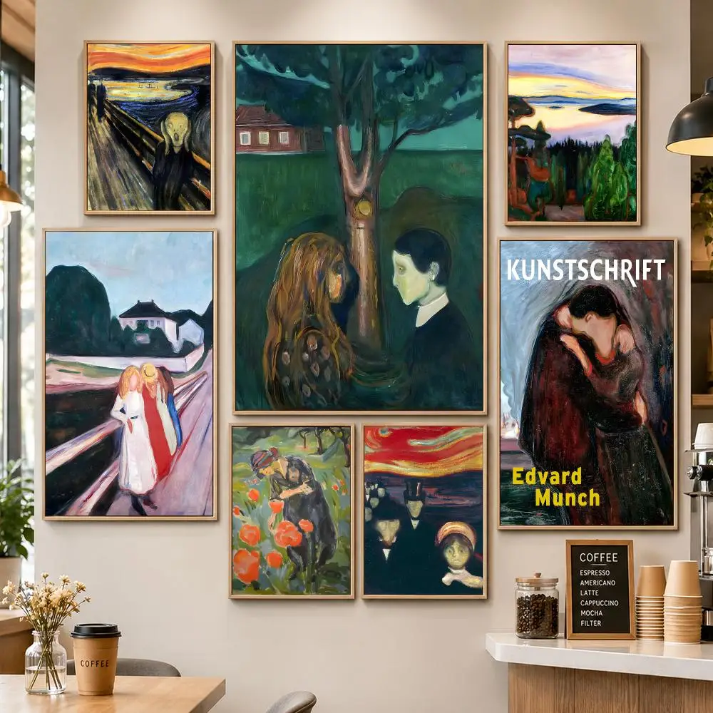 Art Edvard Munch Expressionism The Scream Modern Poster HD Wall Decor Apartment Dorm Office Cafe Bedroom Home Gift