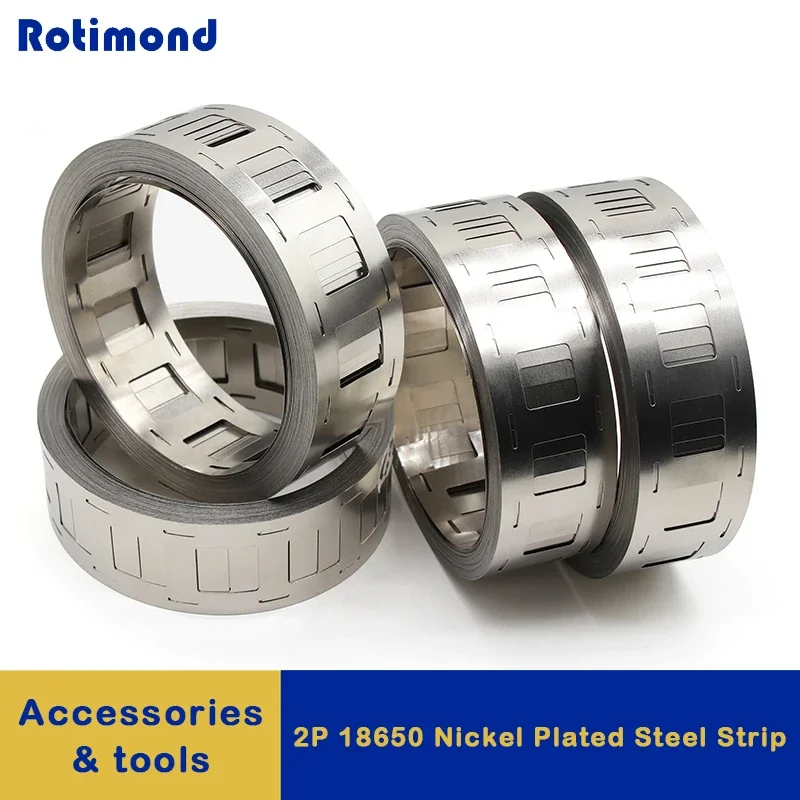 

1 Roll 10m 2P 0.15*27mm Nickel Plated Steel Strip For 18650 Lithium Battery Pack Welding Tape Nickel Belt Nickel Strip