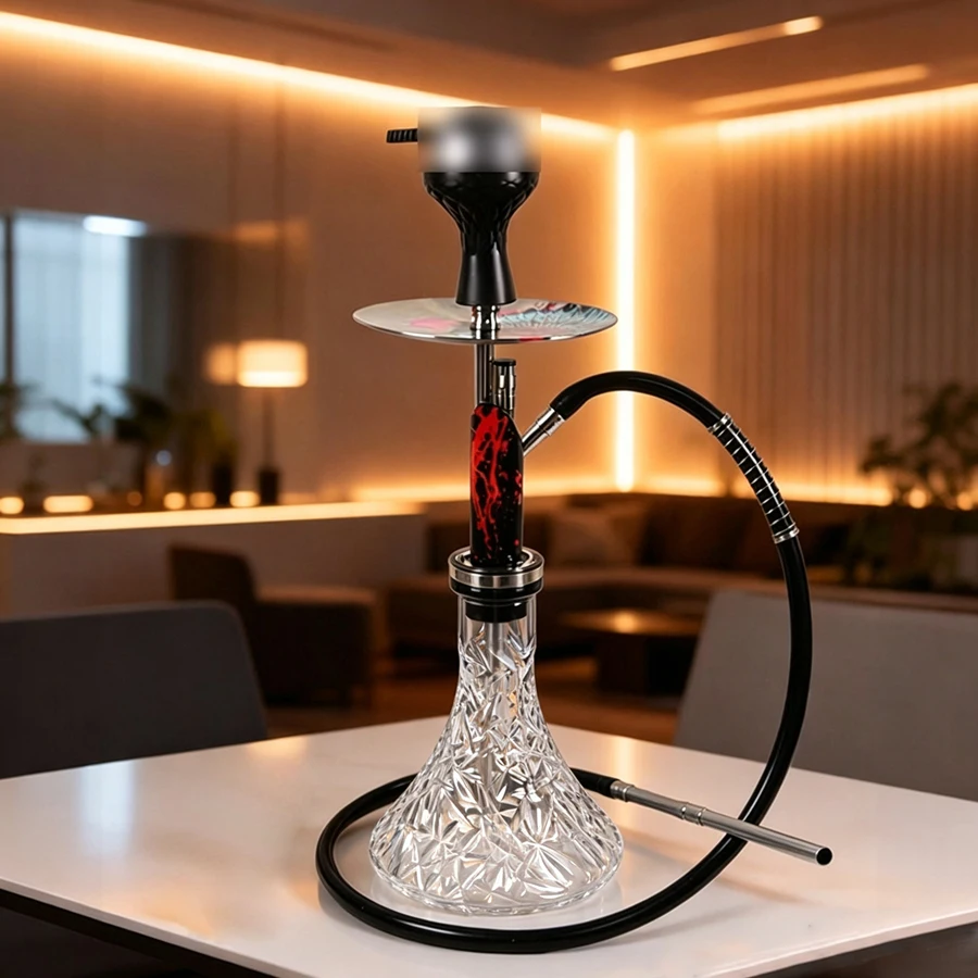 Aztec‑Style Hookah Set Shisha Narguile Cachimbas Sheesha Chicha Nargile Stainless Steel Complete Stem Hookah Kit