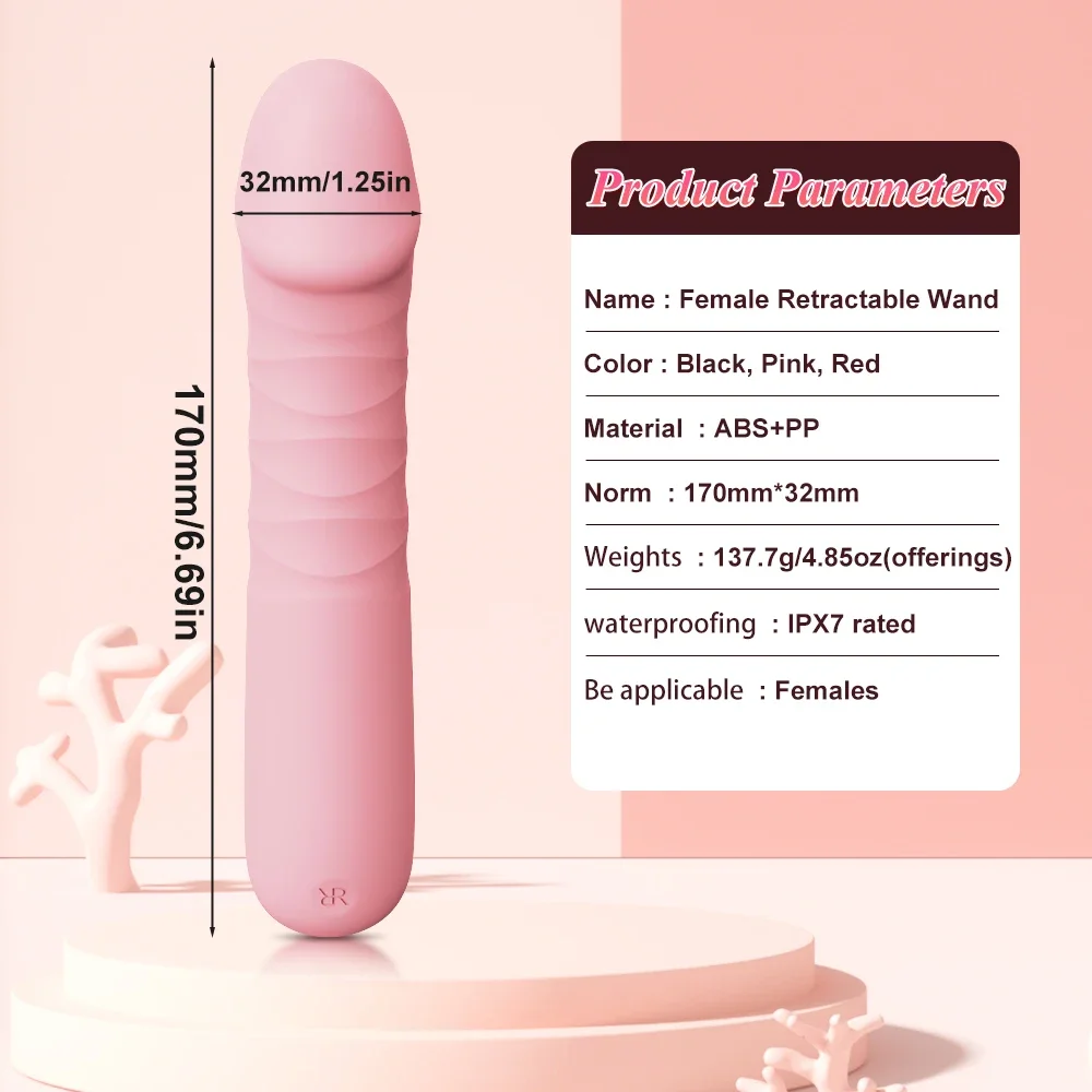 Powerful Thrusting Telescopic Dildo Vibrator Female G-Spot Clitoris Stimulator Vagina Massager Masturbation Sex Toys for Women