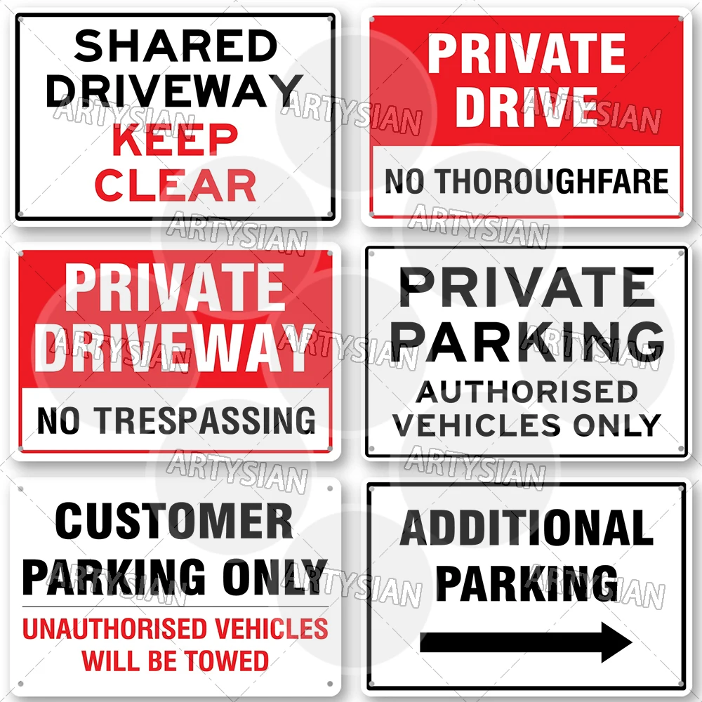 علامة معدنية تحذيرية محدودة لوقوف السيارات لا توجد إيقاف تشغيل المحرك الخاص لوقوف السيارات الخاصة في لوحة المخاطر الخاصة بك #4