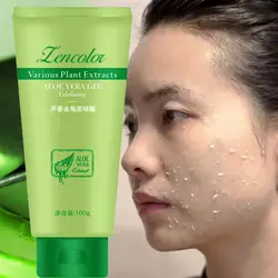 Gel exfoliante de Aloe Vera para limpieza profunda, exfoliante suave para cara y cuerpo, frota el barro, exfoliante corporal Facial