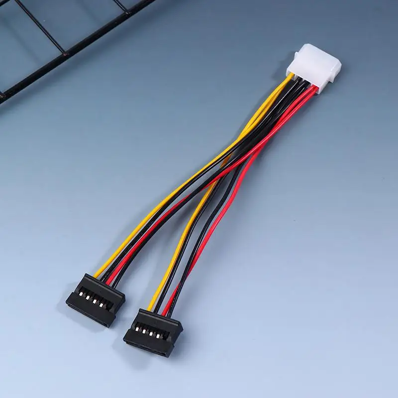 

IDE Molex 4-контактный на 2 кабеля питания SATA Последовательный разветвитель ATA Y Жесткий драйвер Двойной удлинитель Разъем адаптера