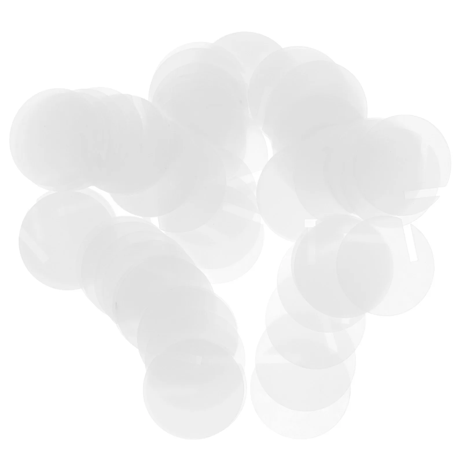 

60 Pcs Acrylic Drink Tags Beverage Labels Party Cup Markers Glass Charm Transparent Round Shaped Kitchen Bar Supplies