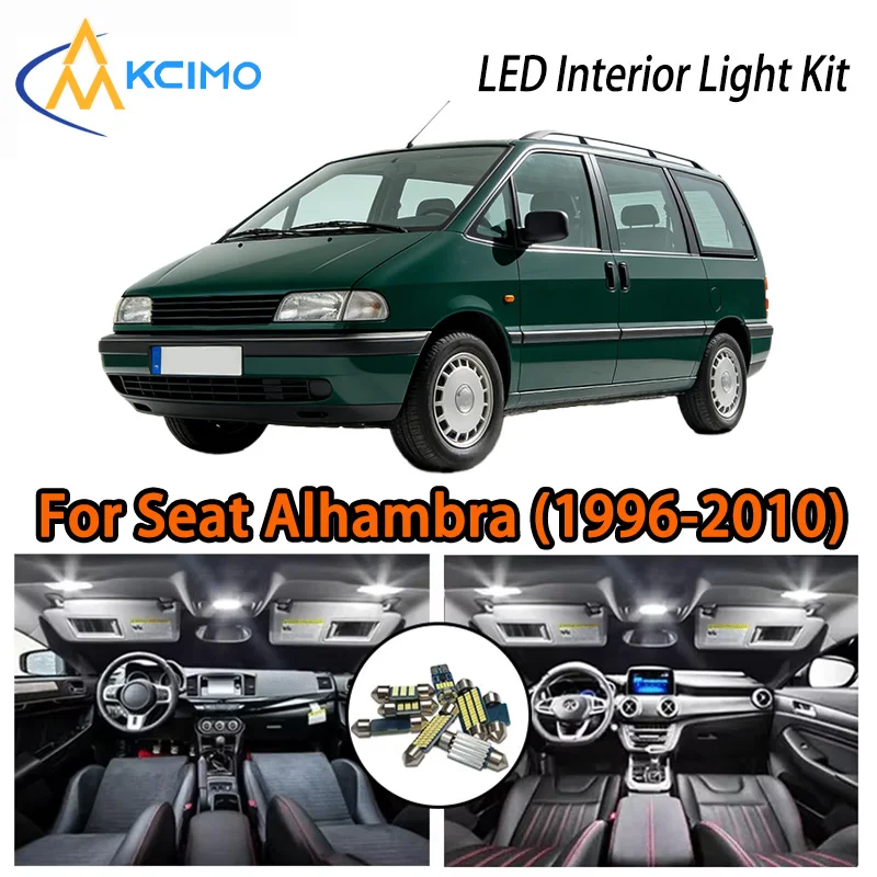 

KCIMO For Seat Alhambra MK1 7V8 7V9 (1996-2010) Premium LED Interior Kit - 2 Colors , Quick Installation, Long-Lasting