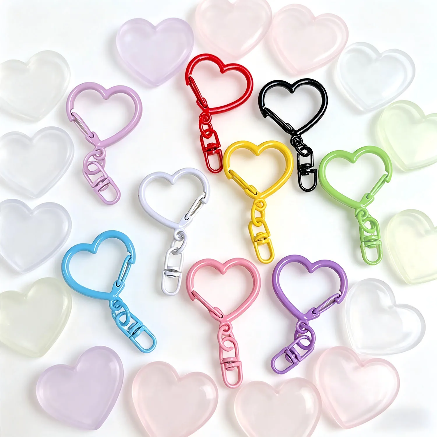 10/20pcs Colorful Key Chain Clasp Keyrings Big Lobster Clasp Hooks Keyfob Star Shaped Keychain for DIY Jewelry Making Supplies image 4