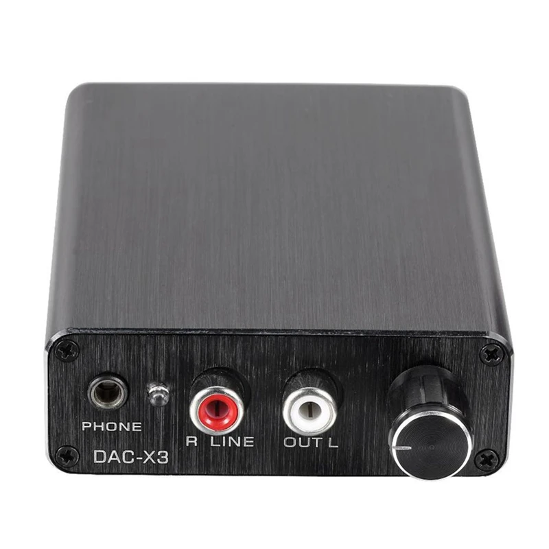 MINI DAC-X3 Fiber Coaxial USB Decoder 24BIT/192Khz 1080P DAC Decoder Headphone Decoder Digital Audio Amplifiers US Plug