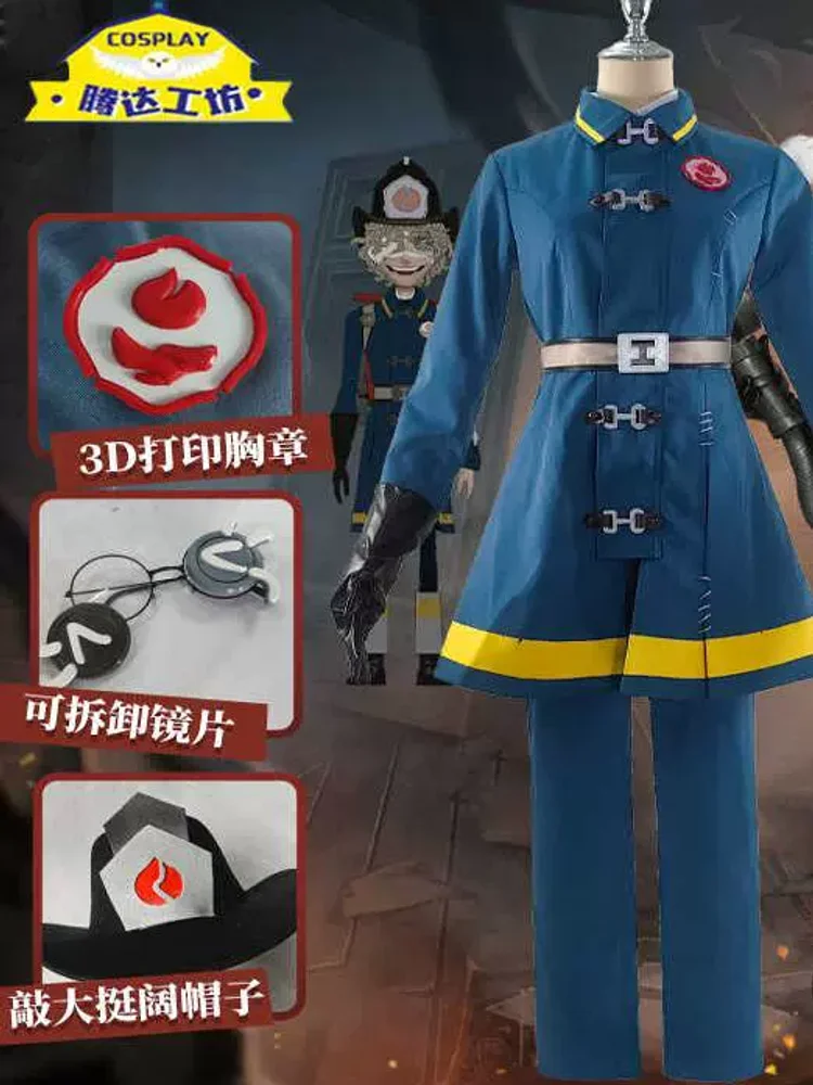 Cosplay Popular Game Identity V Cos Survivors Cos New Role: Fire Investigator Role-playing Costumes Halloween Costumes