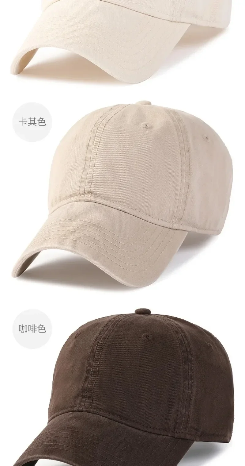 Neue Einfarbig Große Größe 63 cm Weiche Baumwolle Baseball Caps Männer Klassische Plus Snapback Kappe Damen Hohe Qualität Golf sonnenhut 59-62 cm – Detail 11