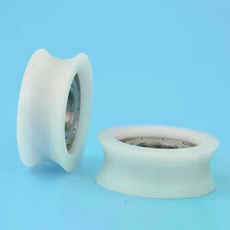 U-groove Nylon Round Pulley Ball Bearing Wheels, Used for Door and Window, Shower Pulley, Drawer Sliding Door Diameter 23-43m