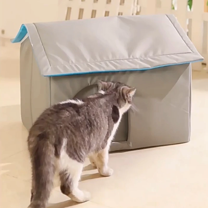 

Кошачье гнездо, летняя подушка для льда, крутое гнездо, спальный коврик для домашних животных, спальный домик для кошек, универсальный в всех сезонах, товары для домашних животных