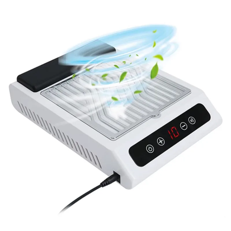 【FUXQ】High-Power Rechargeable Nail Dust Collector 100W Adjustable Speed With Filter EU Standard EU Plug