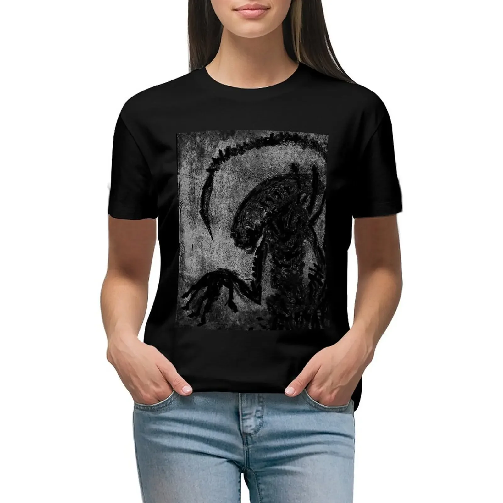 

Xenomorph T-Shirt vintage funny female tees T-shirts for Women