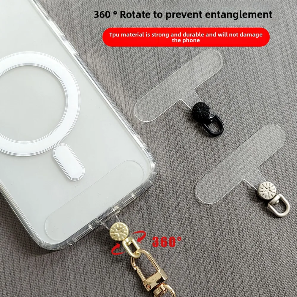 

Ремешок для мобильного телефона с вращающейся прозрачной вставкой, ультратонкий, прочный, предотвращает потерю, подходит для всех типов чехлов для мобильных телефонов.