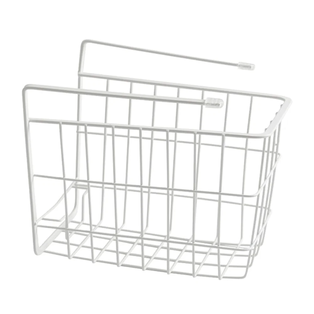 

1Pcs Kitchen Storage Hanging Basket Durable Iron Wire Grid Holder Multi-Function Punch-Free Rack for Home Bathroom Sink