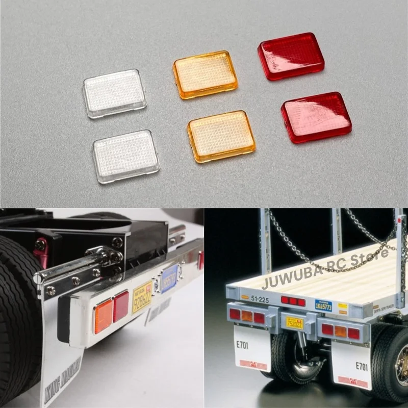 2 PCS 1/14 RC Model Tail Light Guards For Tamiya King Hauler 1/14 RC FUEL TANK TRAILER FLATBED SEMI-TRAILER Hobby DIY