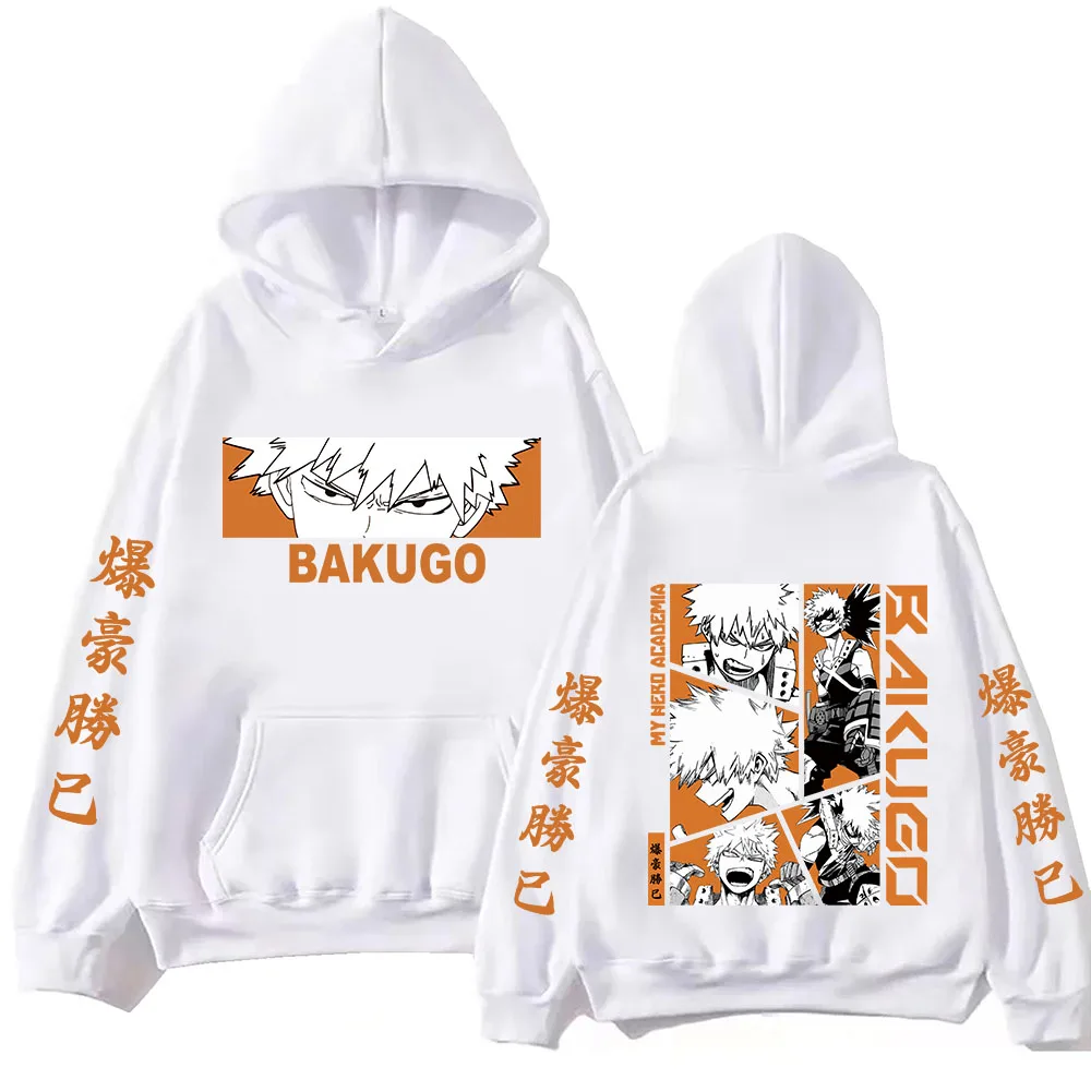 Anime  My Hero Academia Bakugo Hoodie Harajuku Hip Hop Pullover Tops Fans Gift