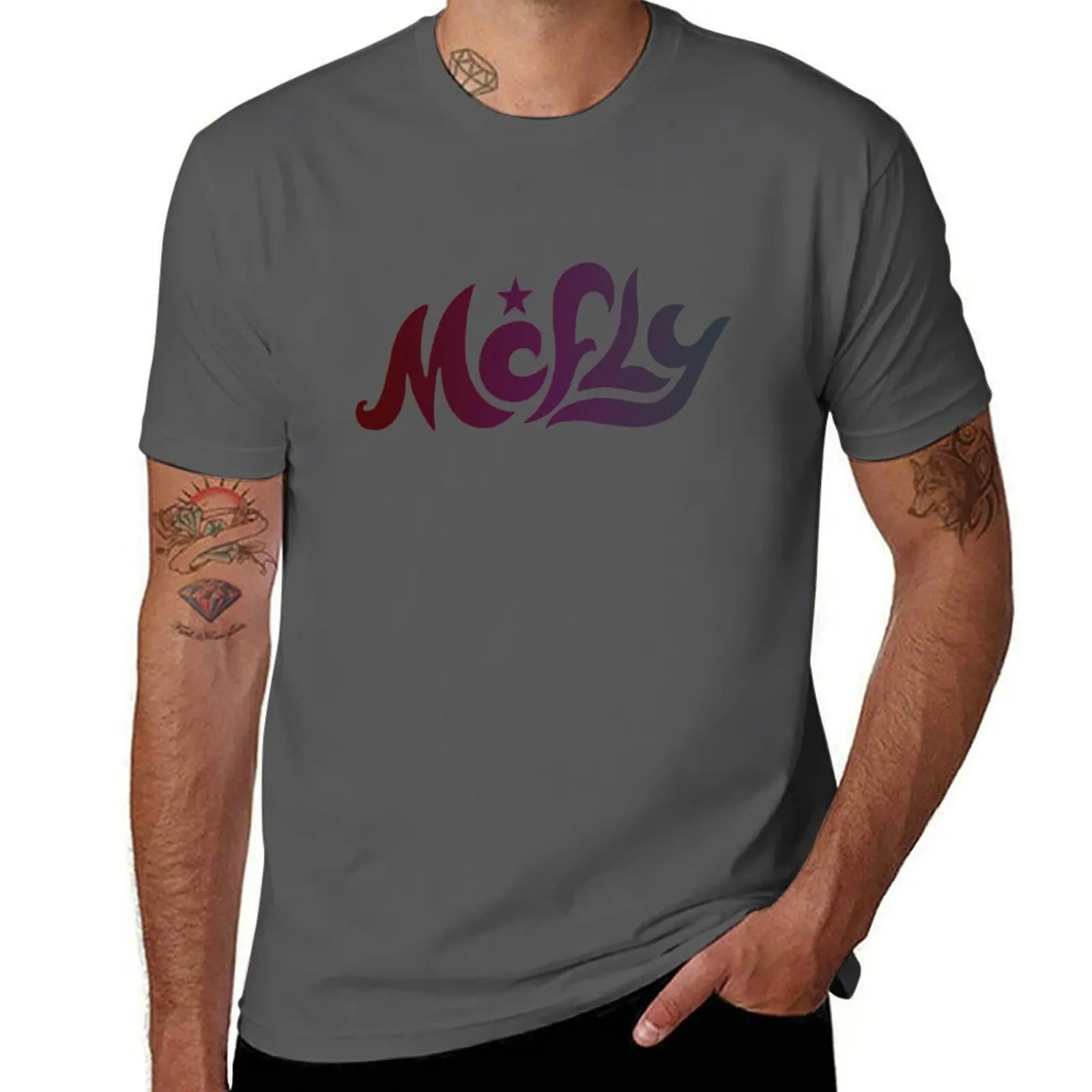 McFly T-Shirt cotton t shirt pack black cotton t-shirt plain for man package T-Shirt