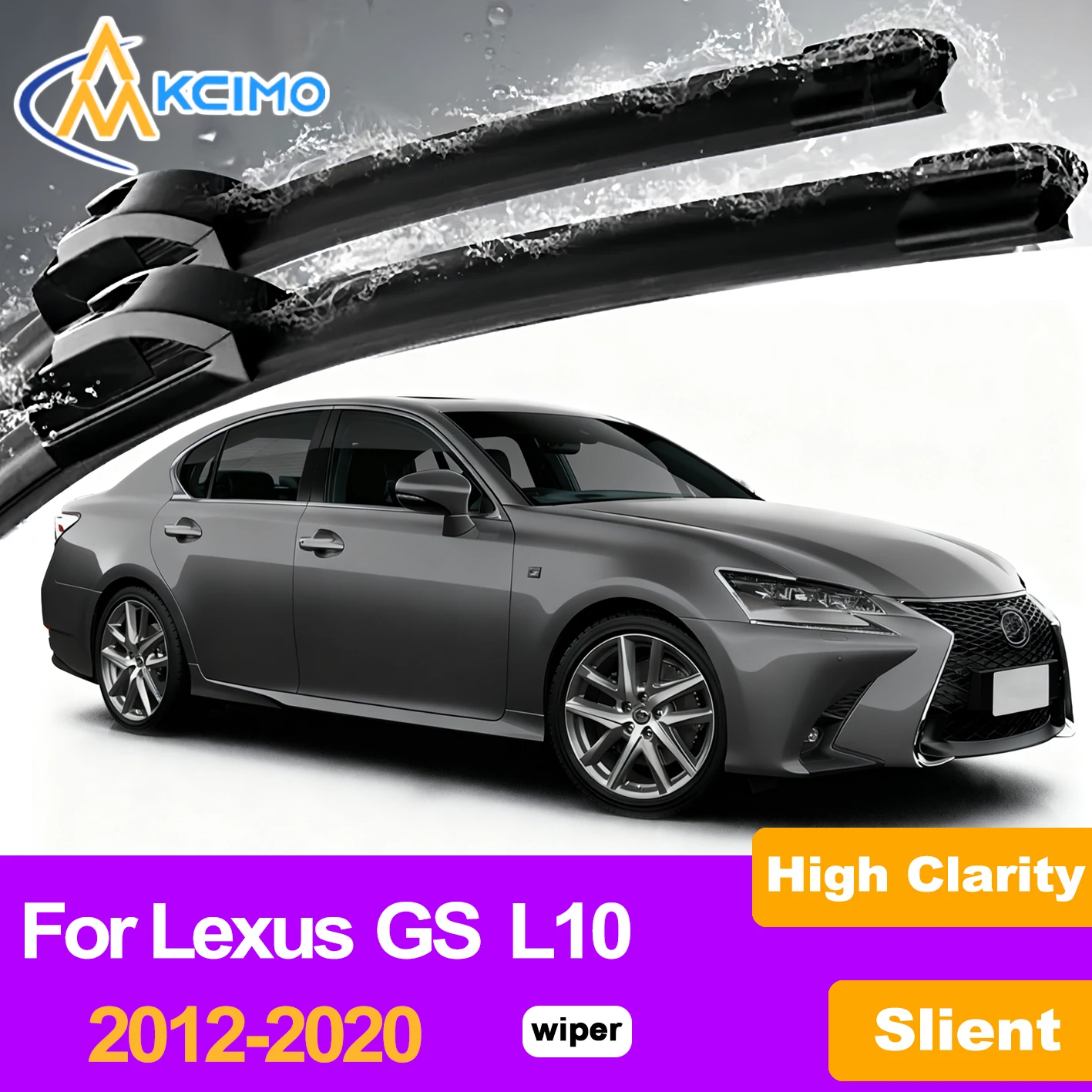 

Kcimo 2pcs Front Windshield Wiper Blades For Lexus GS L10 2012-2020, Quality Quiet & Streak-Free Replacement Car Accessories