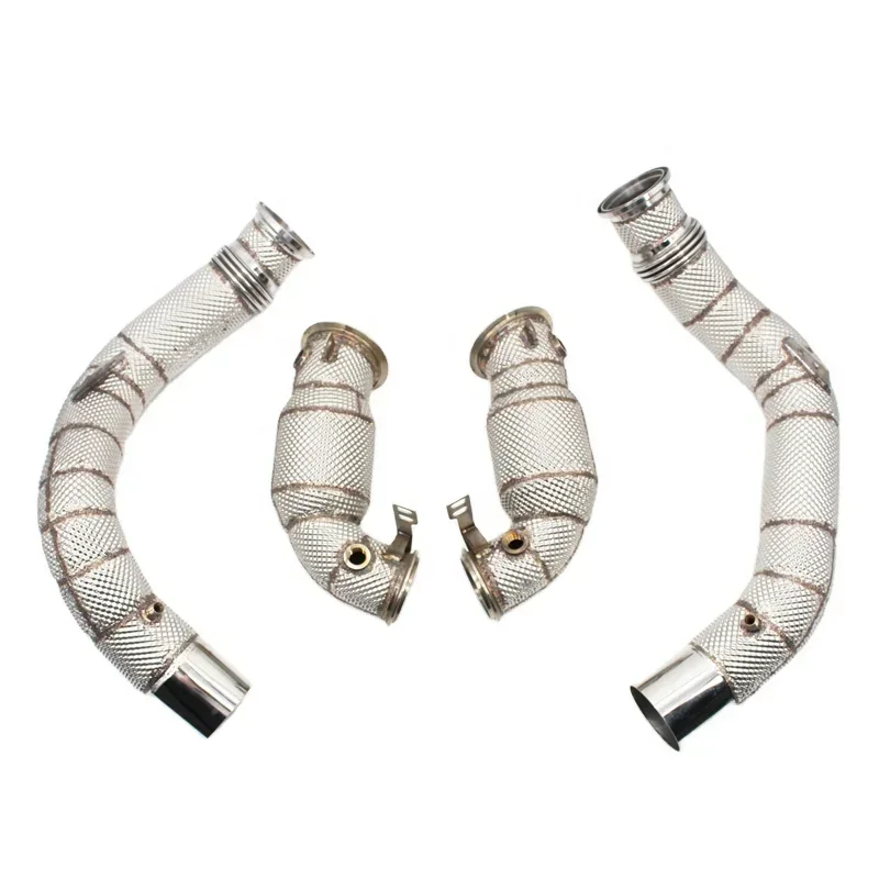 

Section High flow Pipes Exhaust Pipes branch downpipe Exhaust Pipe with For X5/X5M 4.4TT V8