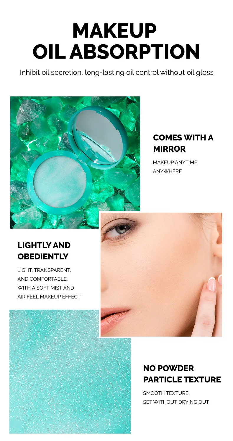 Candy Bella Emerald Oil Control Langlebiger, wasserfester Concealer, transparentes Gelee, matt, kompakt, für das Gesicht, kein Puder, Make-up-Tools