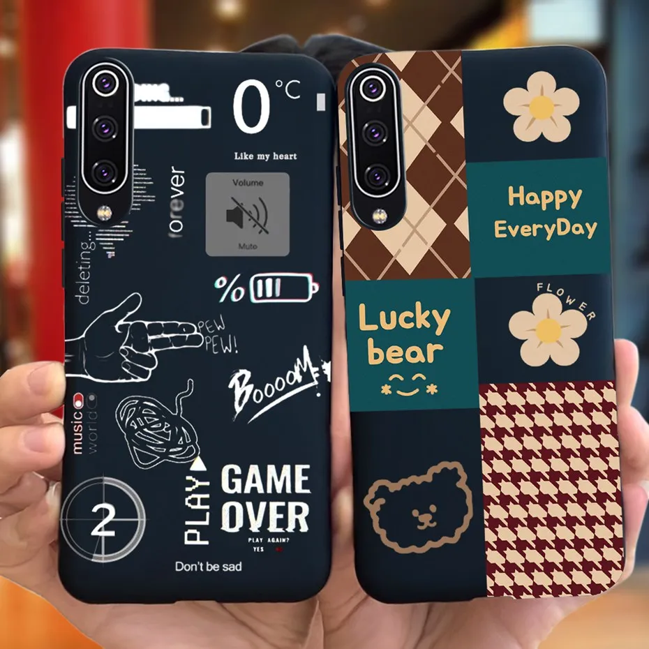 Lovely Printing Jelly Phone Case For Xiaomi Mi 9 SE Mi9 Soft Silicone TPU Back Cover For Xiaomi Mi 9 Lite Mi 9SE 9 SE Bumper