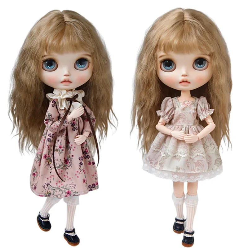 Blyth Kleding Kant Vintage Jurk Shirt Plooirok Uniform Set Meid Rok Pak Ymy Licca Azones Ob22 24 27 Pop Accessoires - afbeelding 2